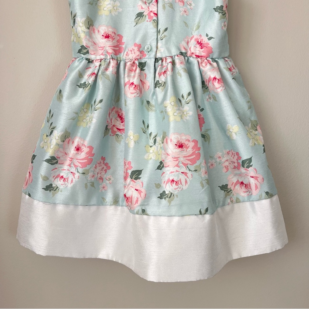 Gymboree Girls 3T Adorable Mint A-Line Dress Pink Floral Southern Belle Easter - Picture 9 of 13